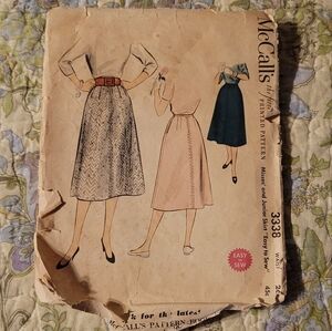 1950s Vintage McCalls Skirt Pattern